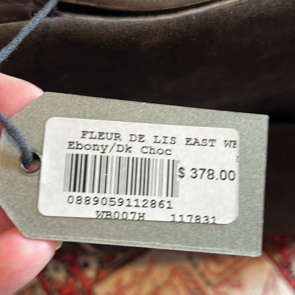 ALLSAINTS Dark Brown Suede Tote with Zipper Details - Picture 3 of 10